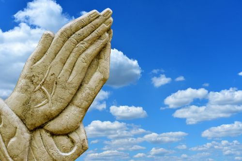 praying hands religious granite