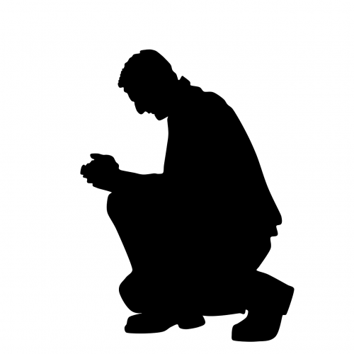 praying man prayer illustration