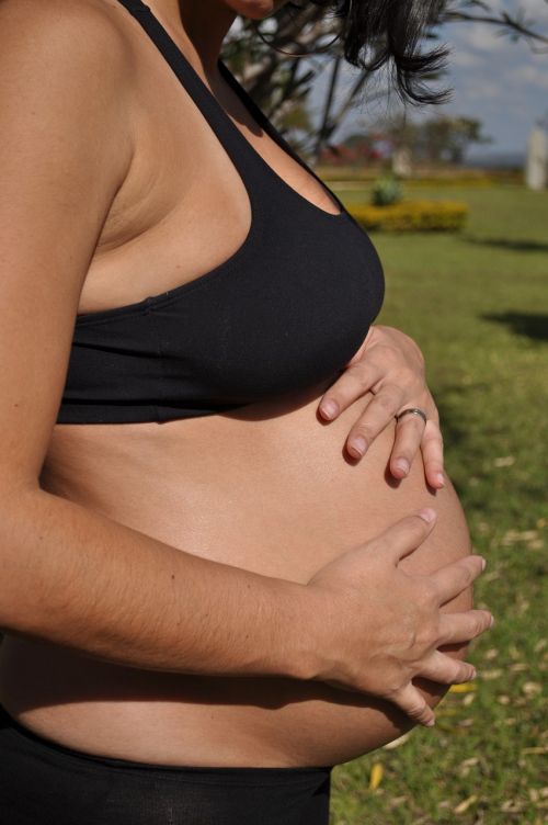 pregnant big belly pregnant woman