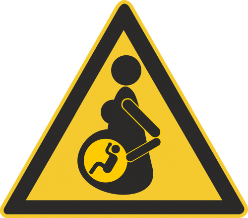 pregnant warnschild shield