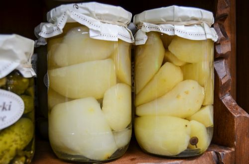 preparations jars fruit