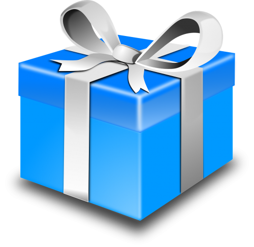 present gift blue
