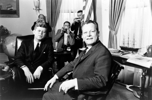 president john kennedy german chancellor willy brandt meeting