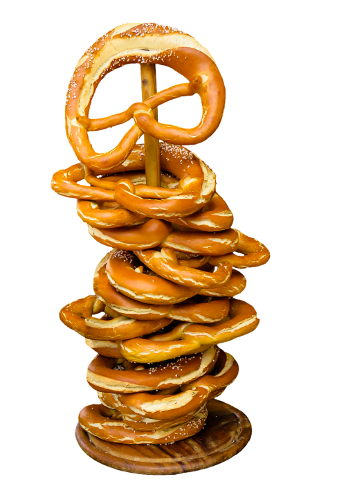 pretzel eat isolated