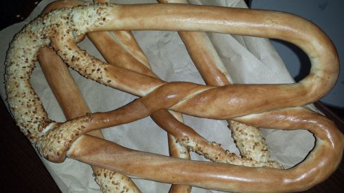 pretzel baking food