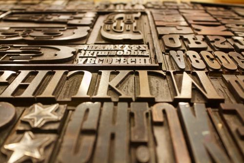printing plate letters font