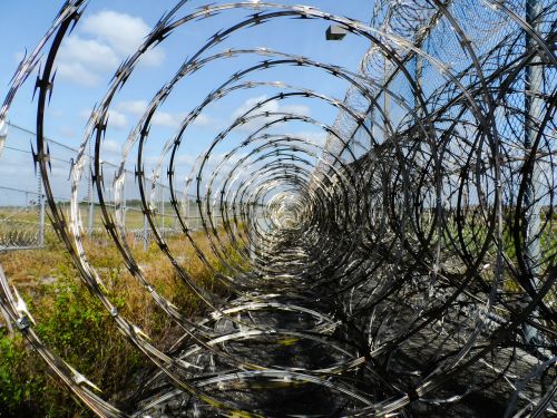 prison fence razor ribbon wire