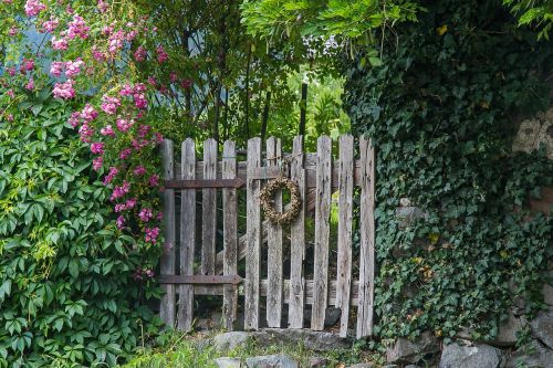 private garden fenced