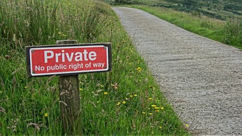 private sign warning