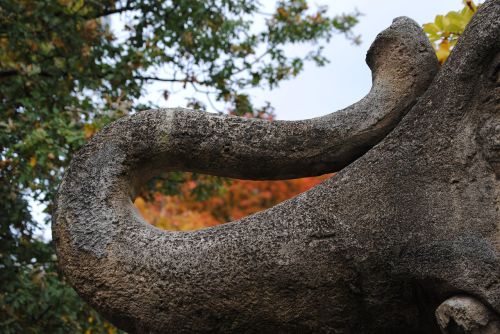 proboscis stone figure elephant