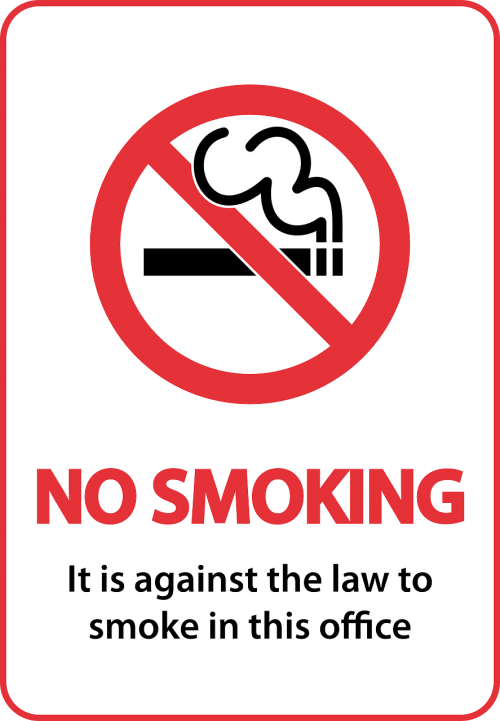 prohibited smoking sign