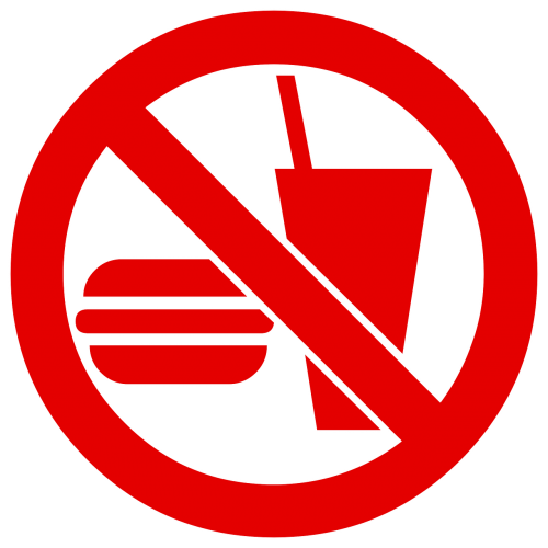 proibido don't pass food