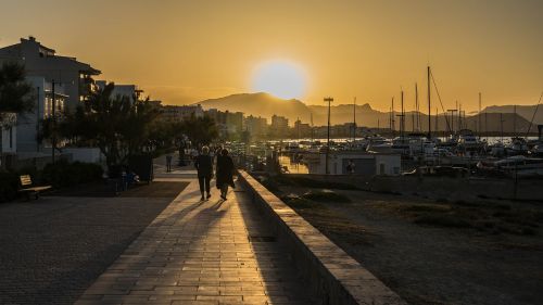 promenade summer sunset