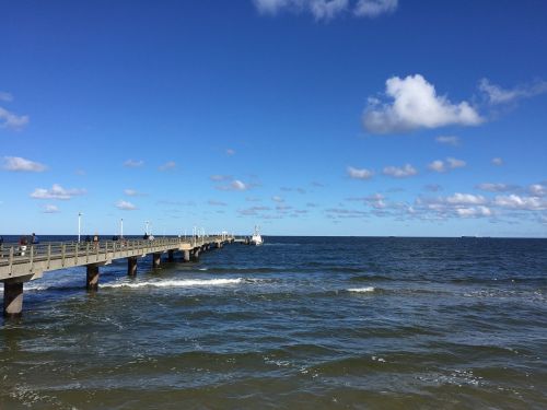 promenade sea bridge baltic sea