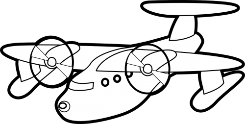 propeller-driven airplane fly white