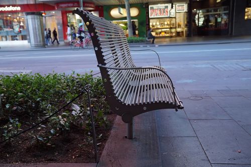 public bench melbourne city relief