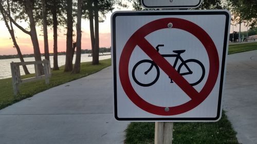 public sign michigan lake