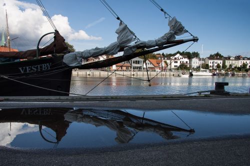 puddle mirroring water