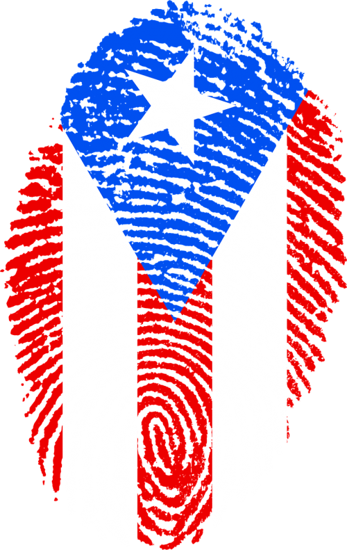 puerto rico flag fingerprint