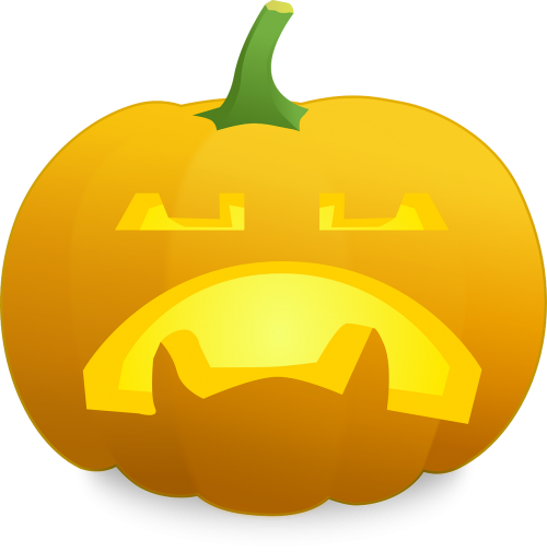 pumpkin face unhappy