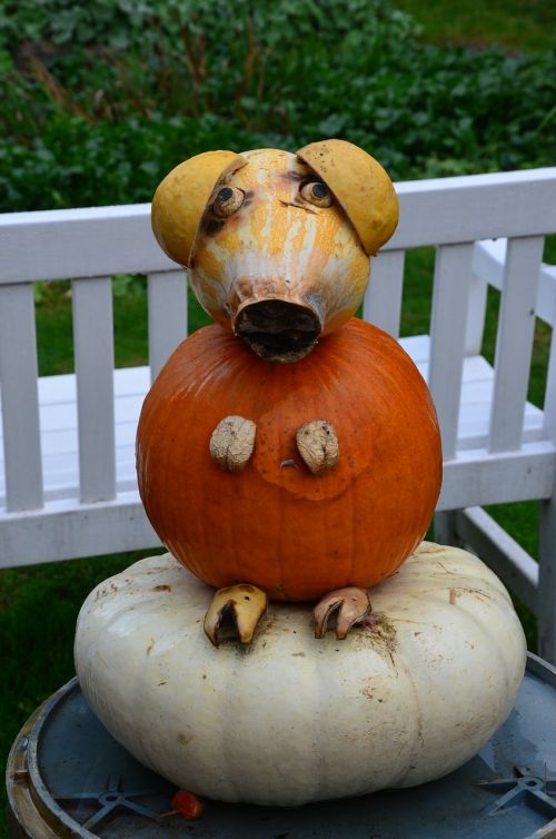 pumpkin pig figure