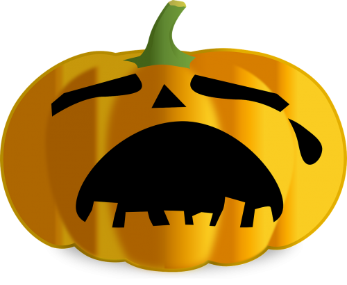 pumpkin jack o lantern sad