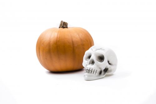 Pumpkin And Skeleton