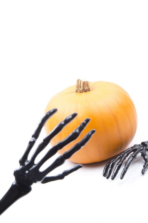 Pumpkin And Skeleton