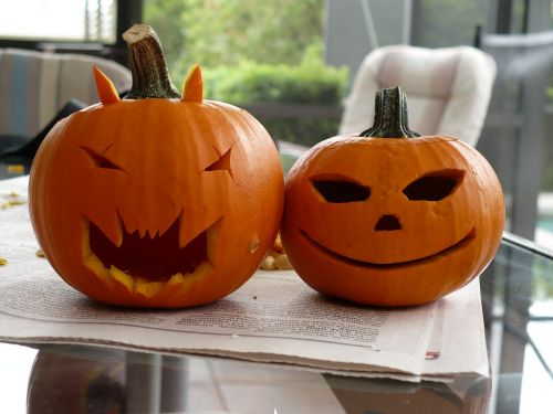 pumpkins halloween couple