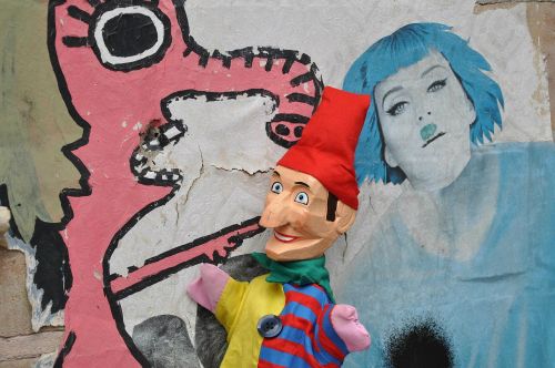 puppet blue clown