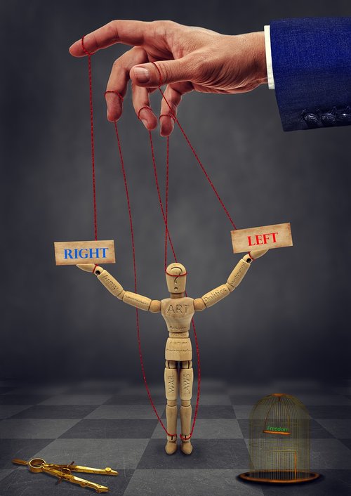 puppet  political  cage