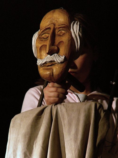 puppet wooden old man