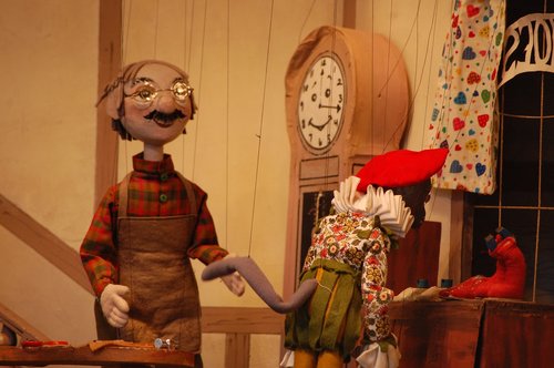 puppet theatre  clock  craft