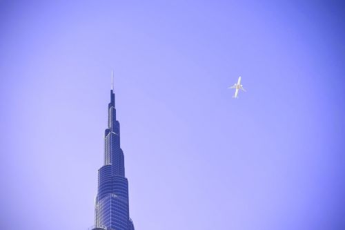 purple sky airplane