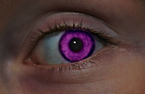 purple eye woman