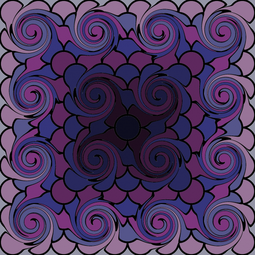purple swirls design
