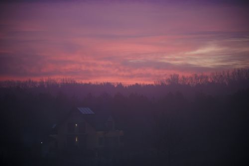 purple pink sunset