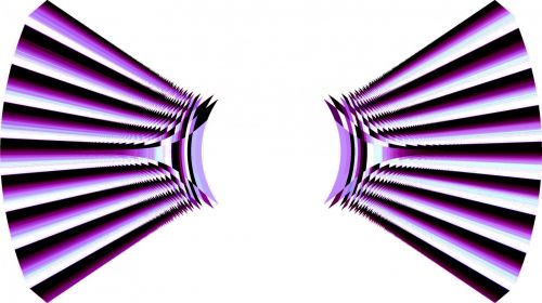 Purple Abstract Fan Shape Pattern