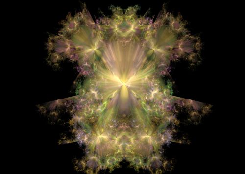 Purple And Yellow Fractal