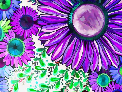 Purple Daisy Background