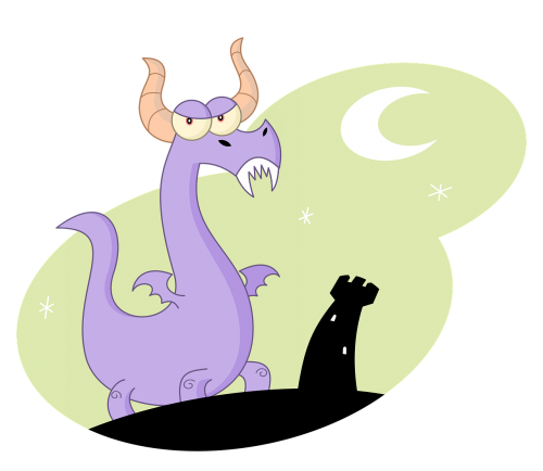 purple dragon fantastic animal monster