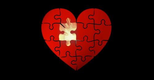 puzzle heart light