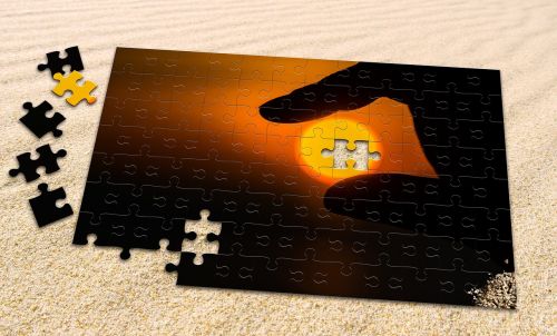 puzzle sun sand