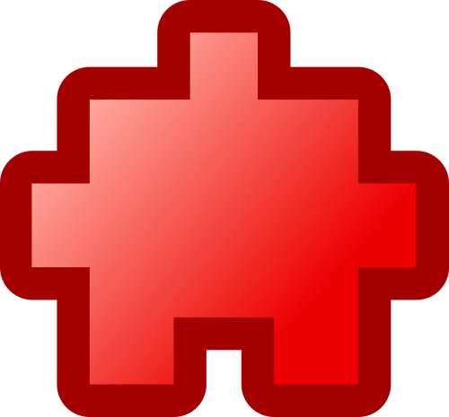puzzle piece red