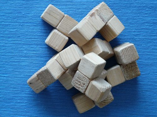 puzzle cube wood block