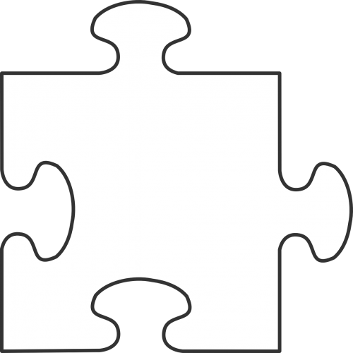 puzzle piece white blank