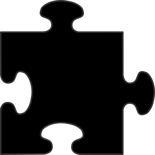 puzzle piece black blank