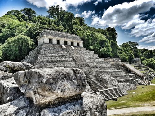 pyramid palenque landscape