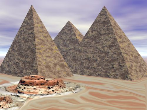 pyramids sky landscape