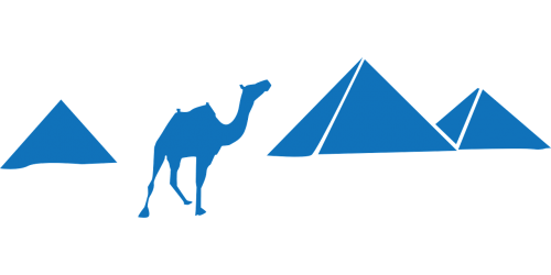pyramids camel blue